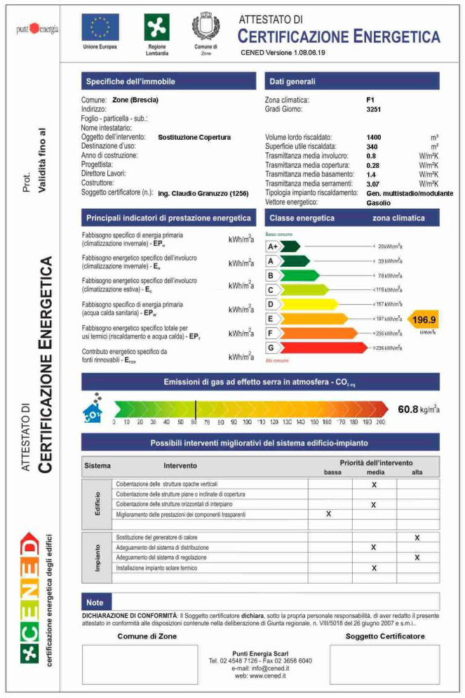 Richiedi un preventivo per una Certificazioni a Ing.Caputo@Yahoo.it